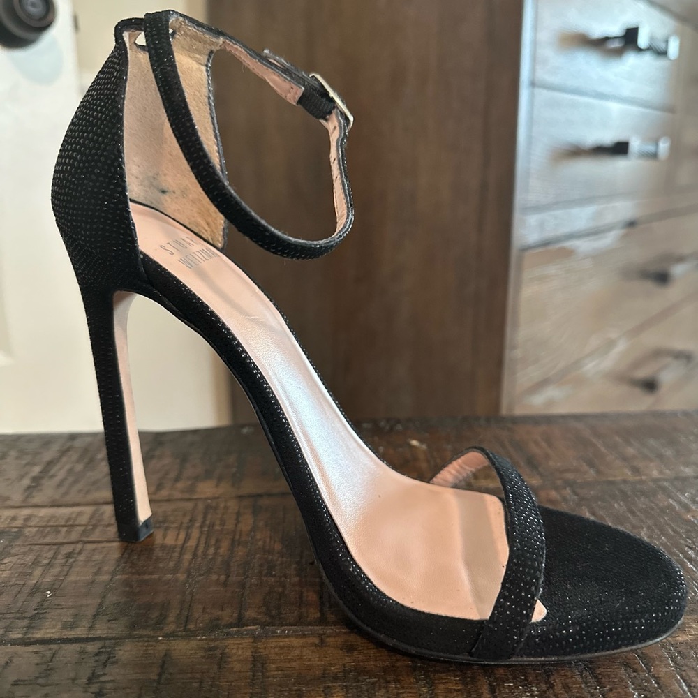 New Stewart Weitzman heels. No box size 5.5 Black Diamond in color - Picture 8 of 8